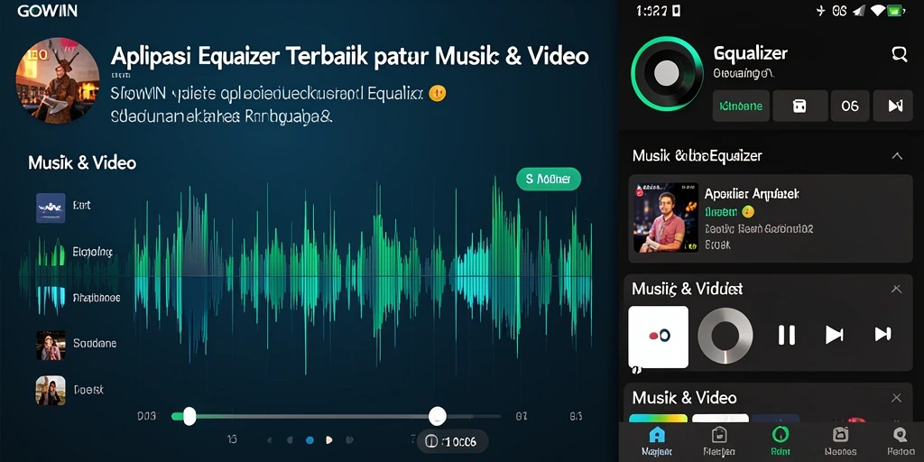 Tampilan antarmuka GOWIN yang sederhana dan fungsional untuk pengaturan Equalizer.
