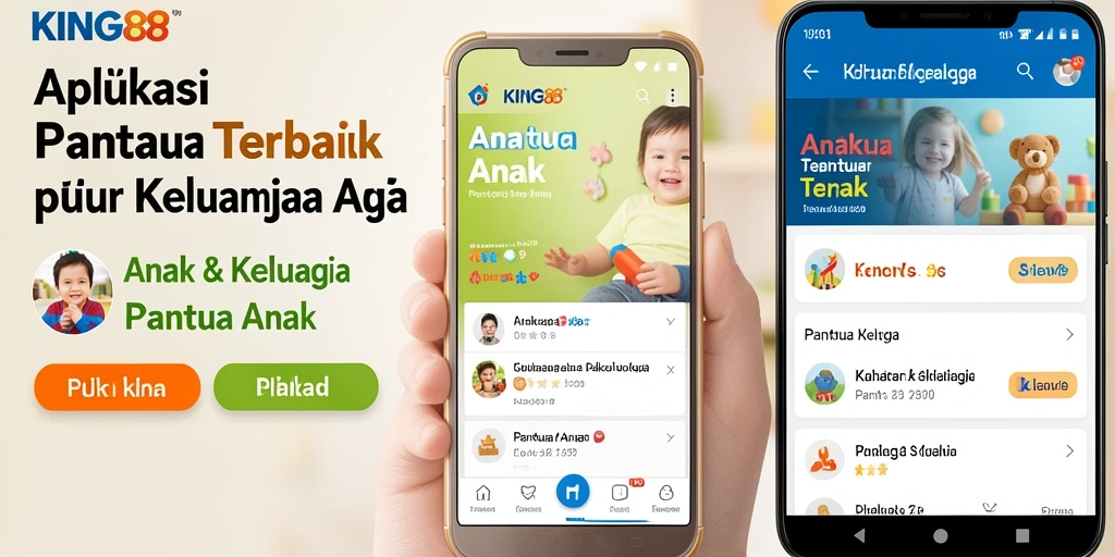 Tampilan aplikasi KING88 yang menampilkan fitur pemantauan anak.
