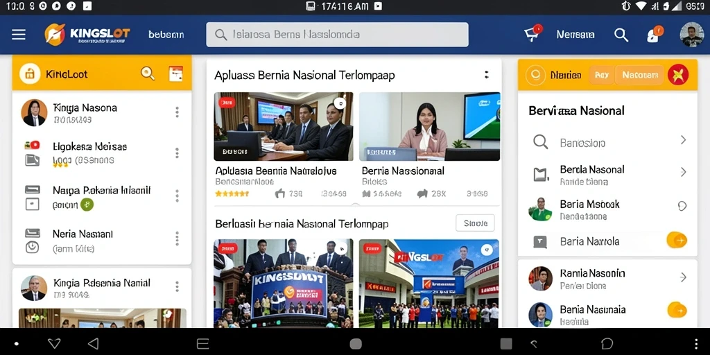 Antarmuka pengguna KINGSLOT yang modern dan informatif.