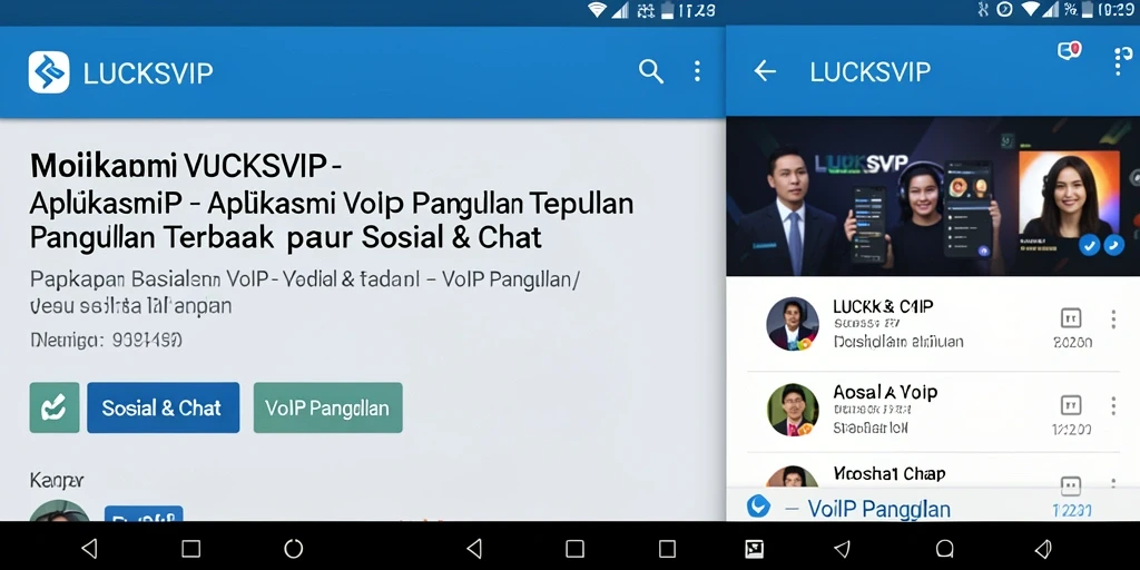 Antarmuka LUCKSVIP yang sederhana dan fungsional untuk panggilan VoIP.