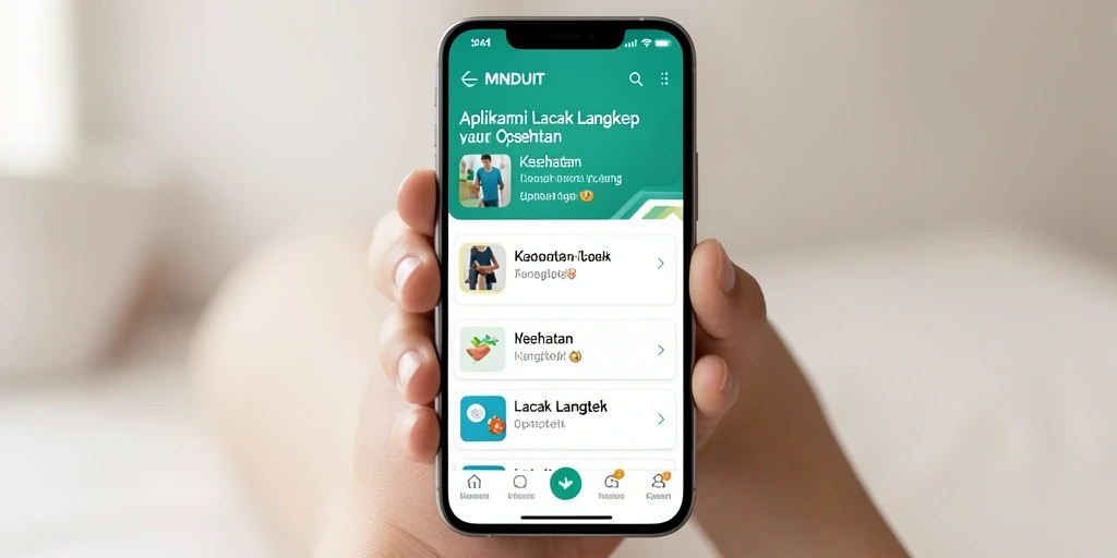 Antarmuka MNDUIT menunjukkan data langkah harian dengan jelas.