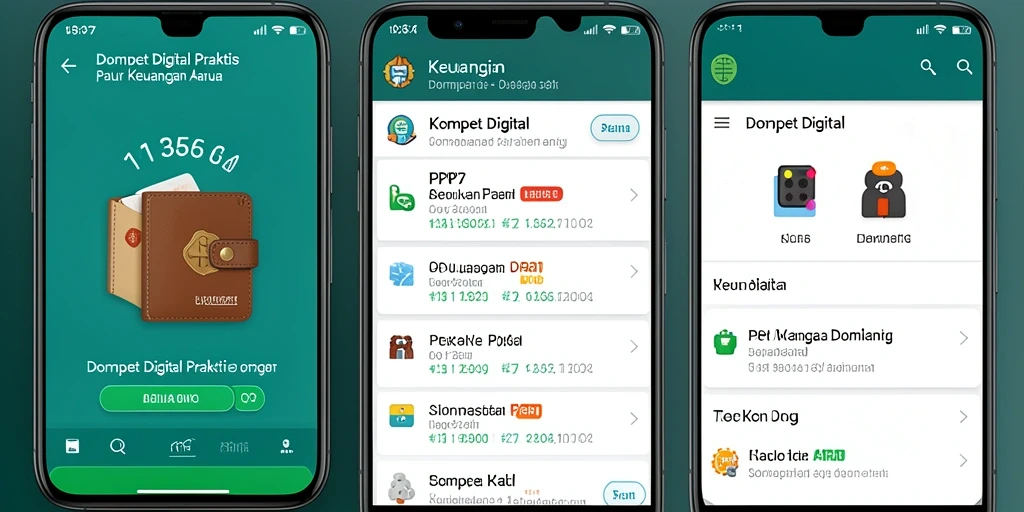 Antarmuka sederhana dan intuitif dari aplikasi Dompet Digital PP7.
