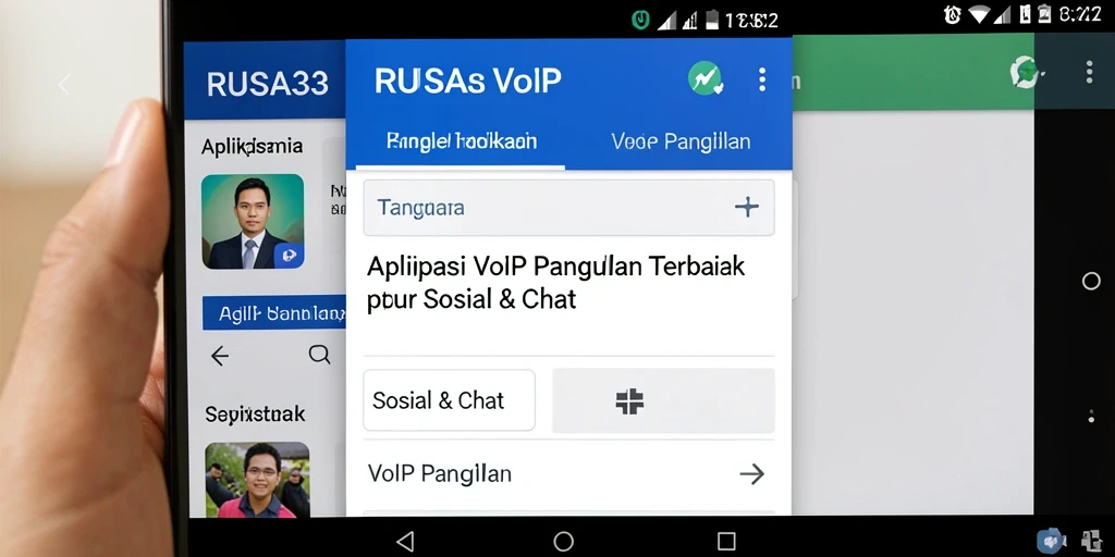 Antarmuka RUSA33 yang menarik untuk panggilan VoIP.