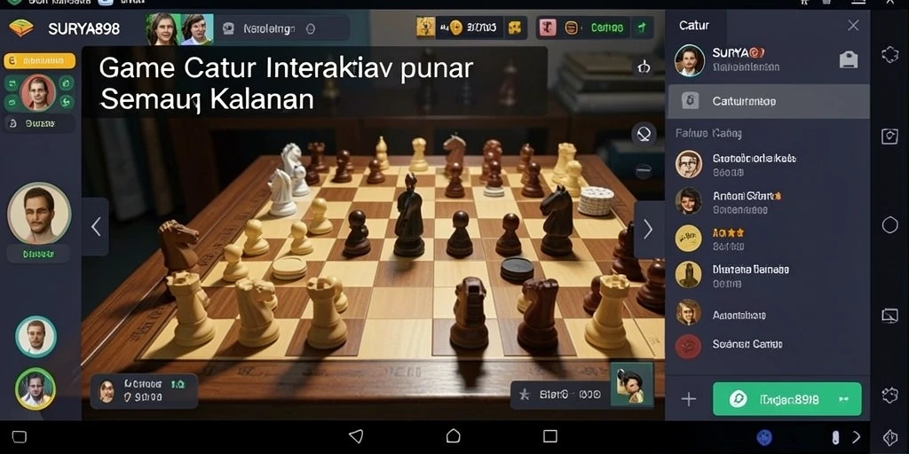 Antarmuka game Catur SURYA898 yang menarik dan modern.